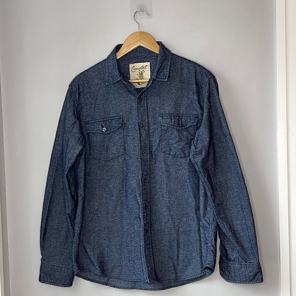 Coastal Cotton Button Down Flannel Shirt